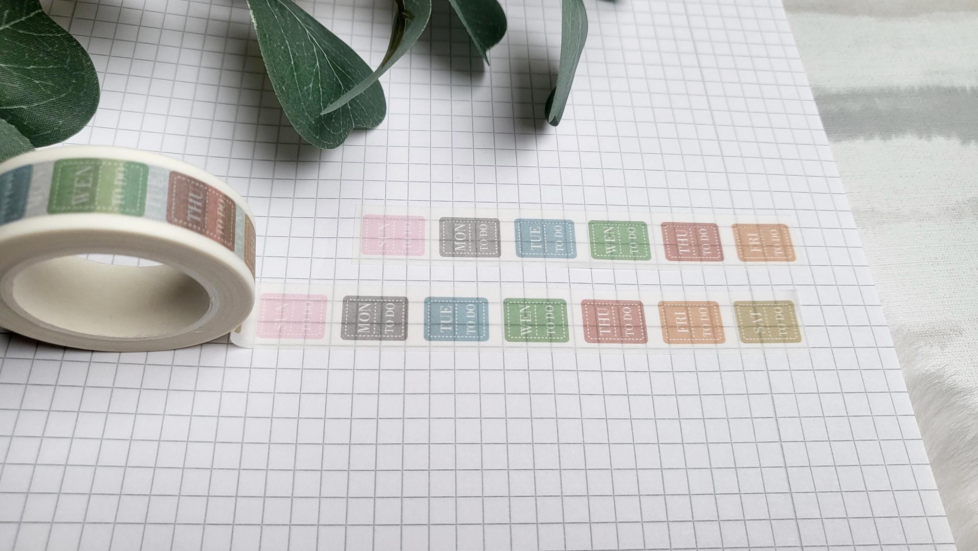 Washi Tape Wochentage
